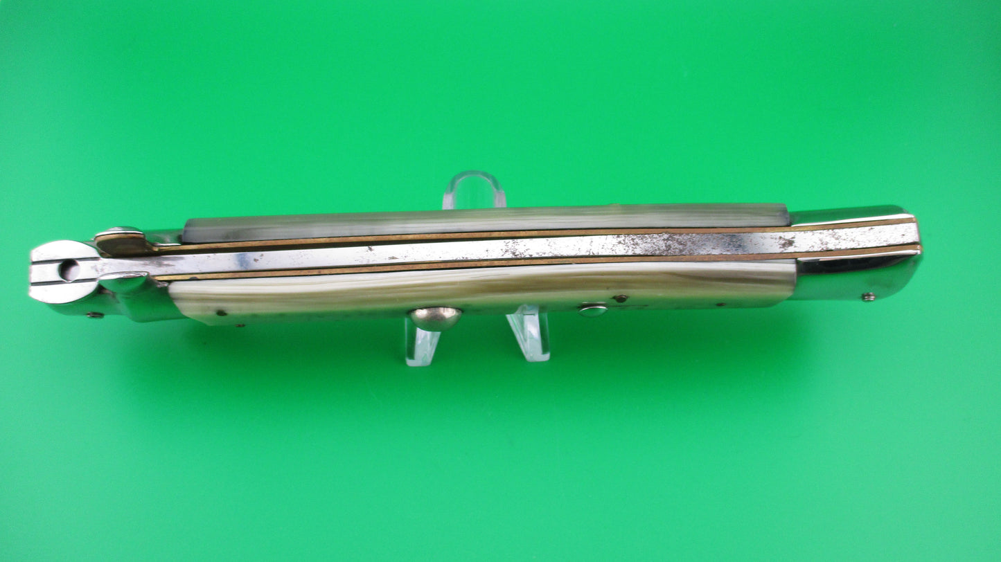 z ROSTFREI ITALY 38cm Italian Stiletto Vintage 1980s Light honey horn automatic knife