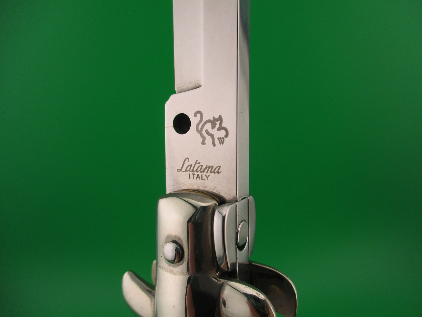 Walts LATAMA Cat 28cm Italian Stiletto Bayonet Blade Honey Cream switchblade