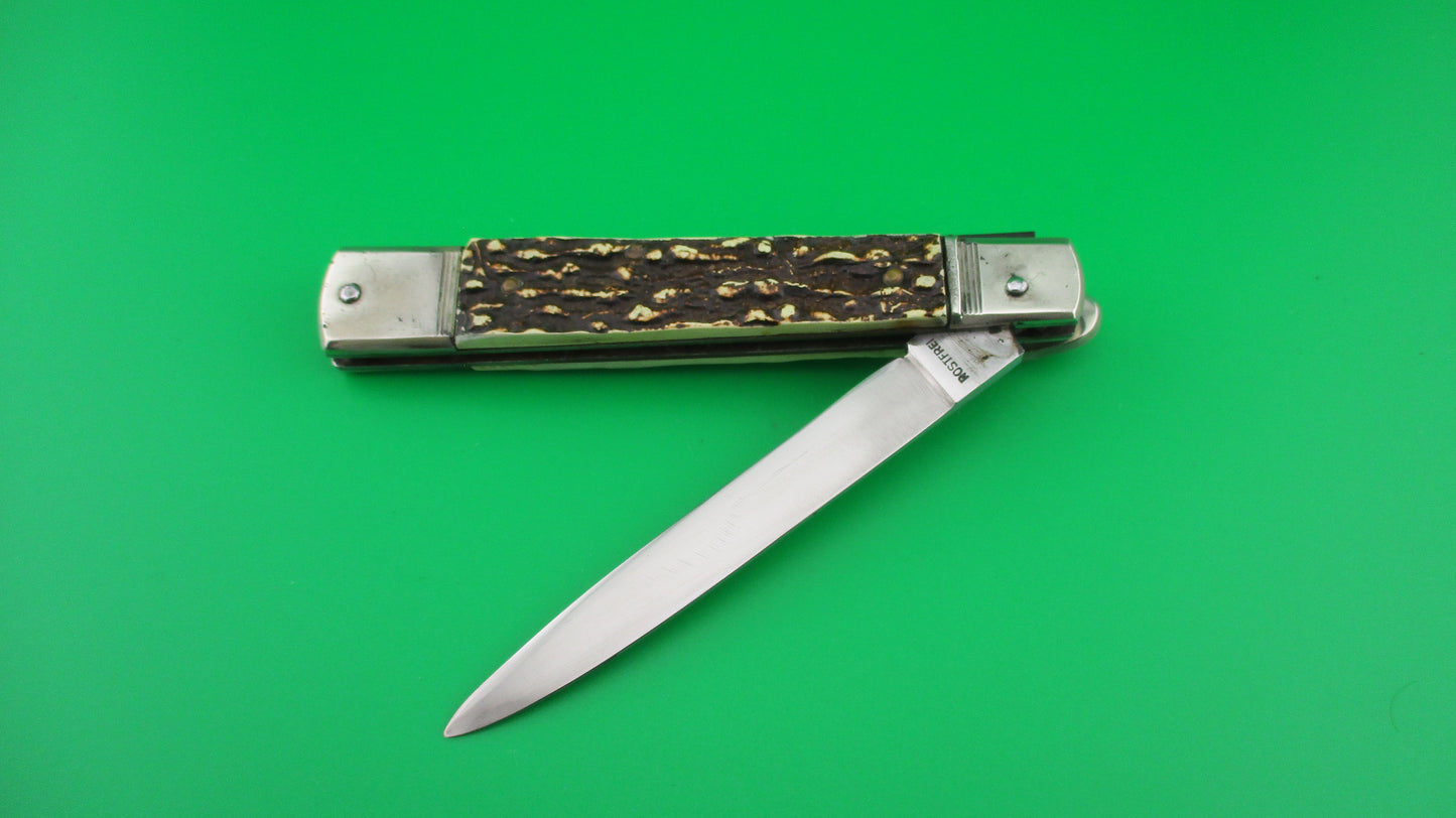 HUBERTUS SOLINGEN ROSTFREI 11cm German Slimline lever switchblade stamped