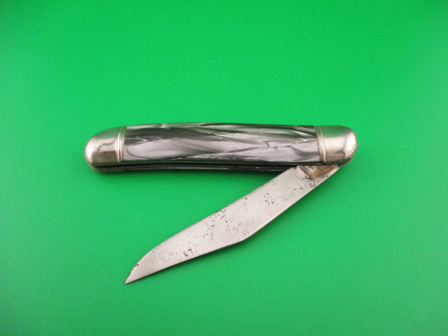 Hammer Brand Imperial Serpentine Utility Jack Gray Pearl celluloid switchblade