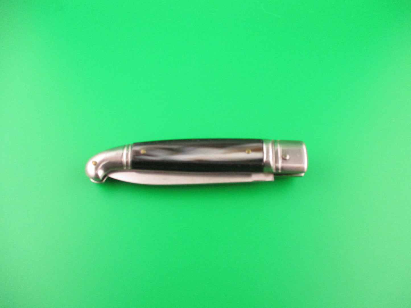 HOMEIJ ROSTFREI 20cm Italian Birds Head Lever Horn Vintage automatic knife