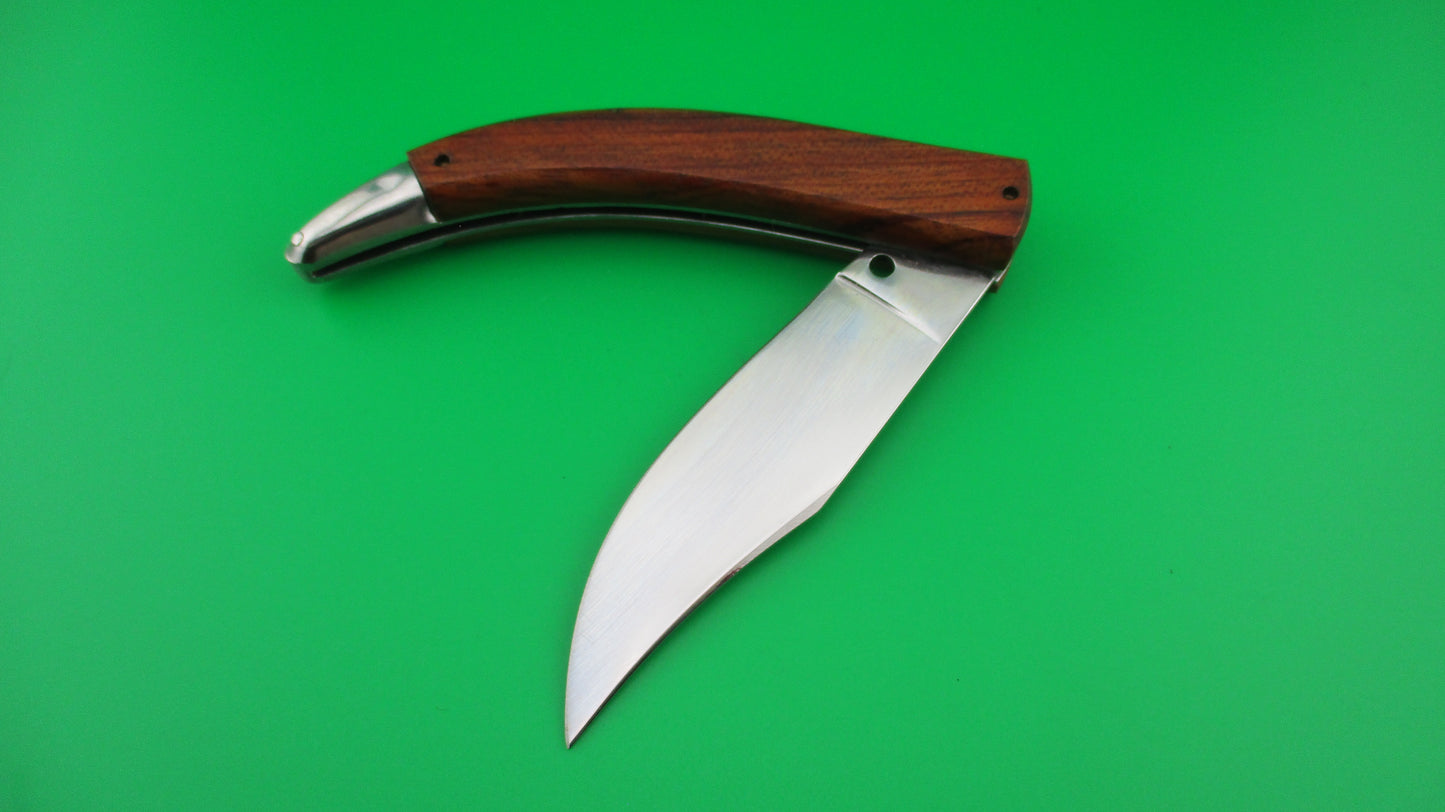 INOX Stiletto 22cm Italian Catalana Wood handle automatic knife