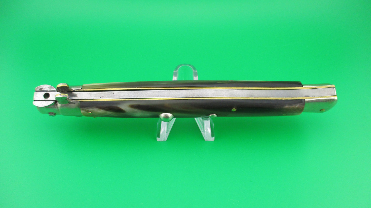 M ITALY INOX 33cm Italian Picklock Horn Vintage 1950s automatic knife