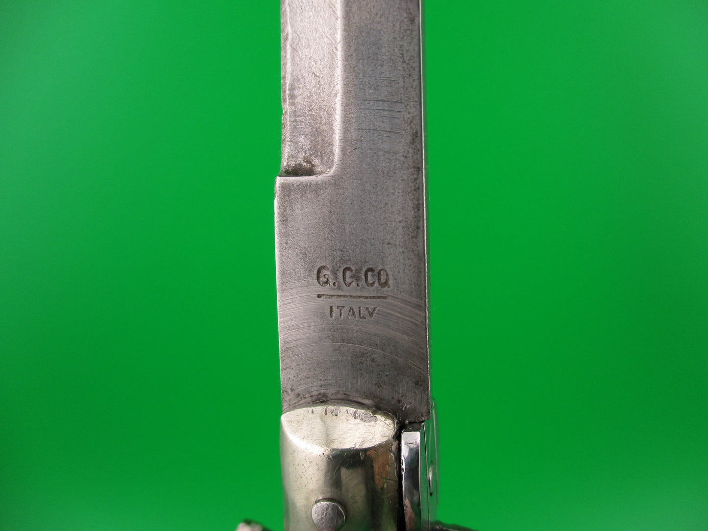 G.C.CO Italy 23cm Italian Manual Stiletto lockback w round shield knife fake switchblade
