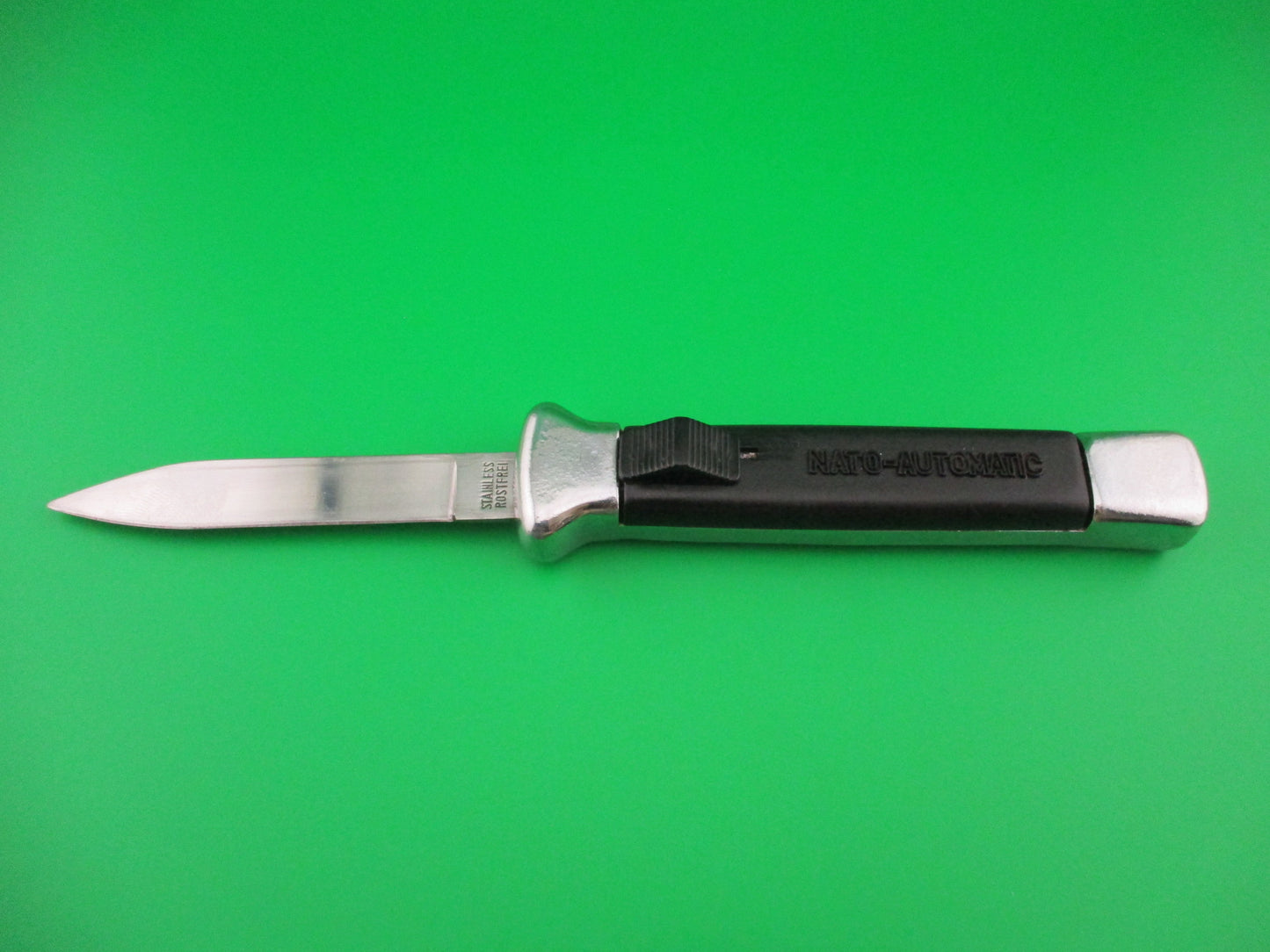 STAINLESS ROSTFREI 21cm Black OTF DA Chef's Hat bolstered automatic knife
