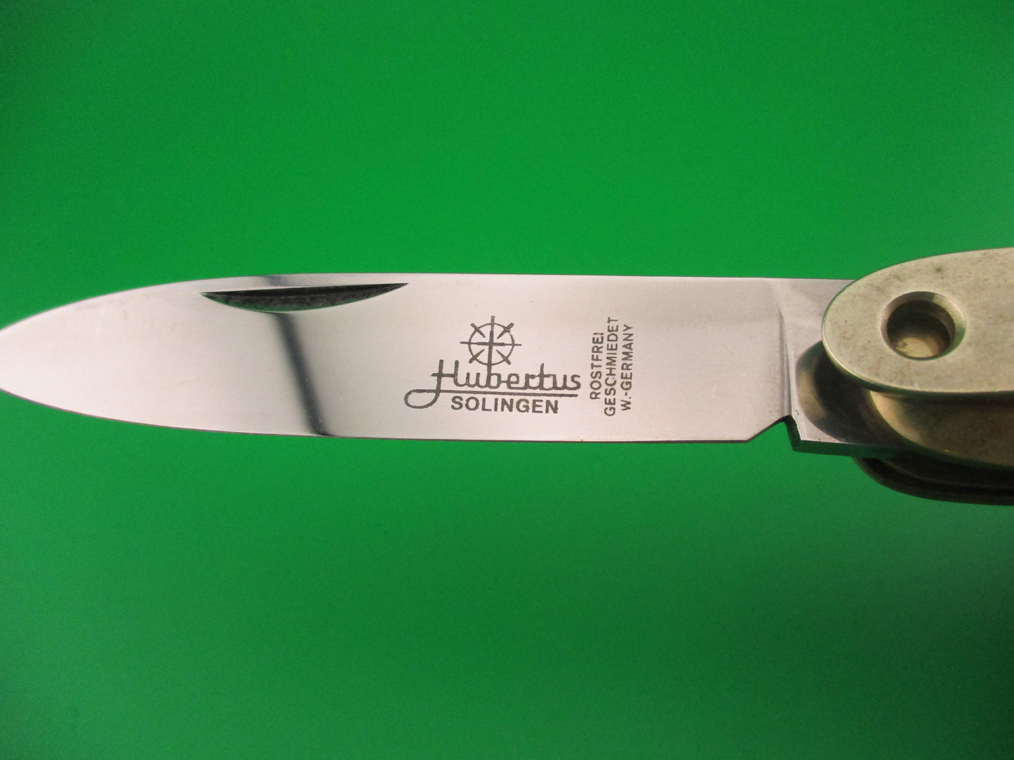 HUBERTUS SOLINGEN 11cm West German Lever Stag 2 blade Camper automatic knife