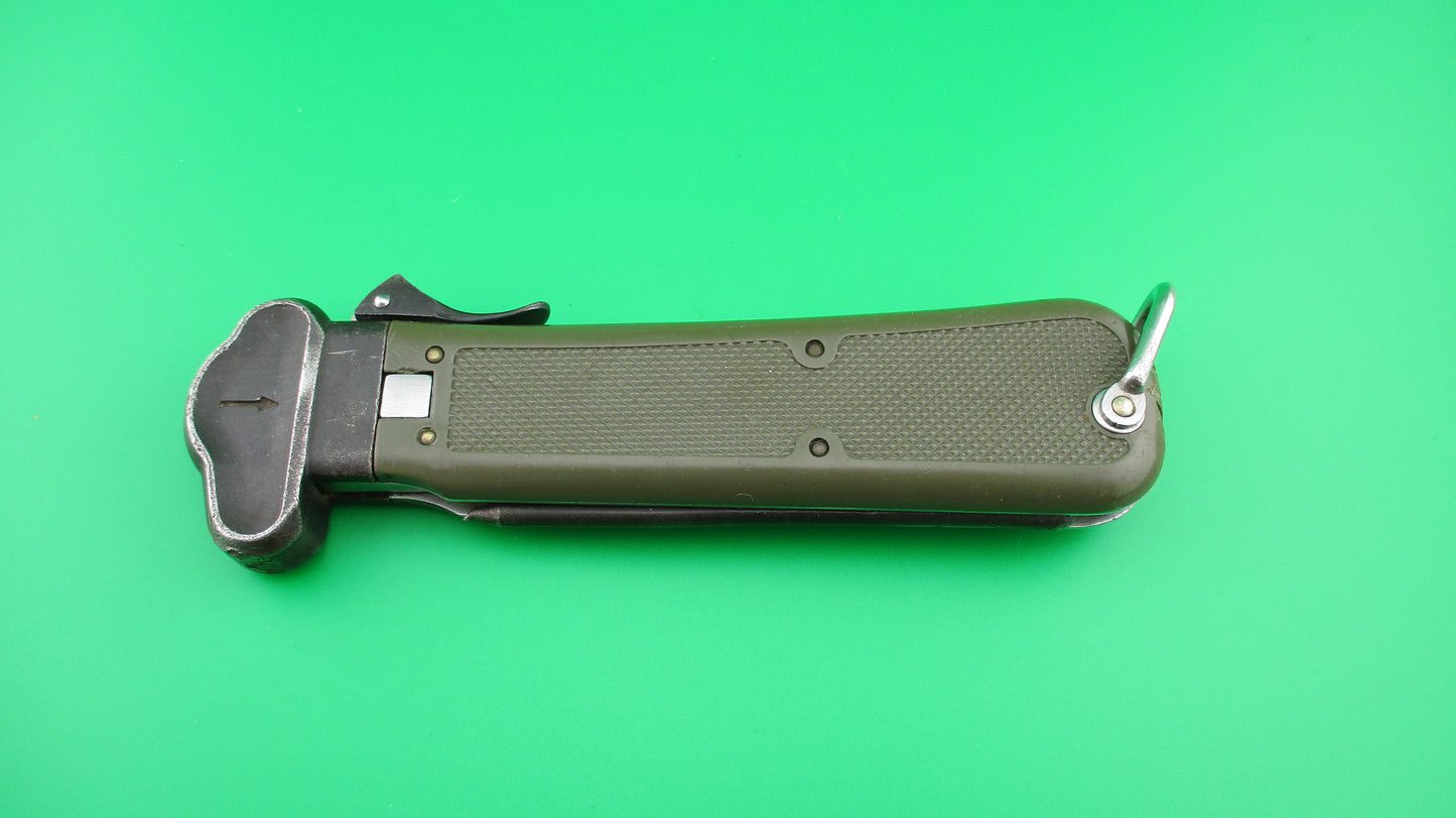 z BUND 26cm German Military Vintage Take Down Gravity knife Green
