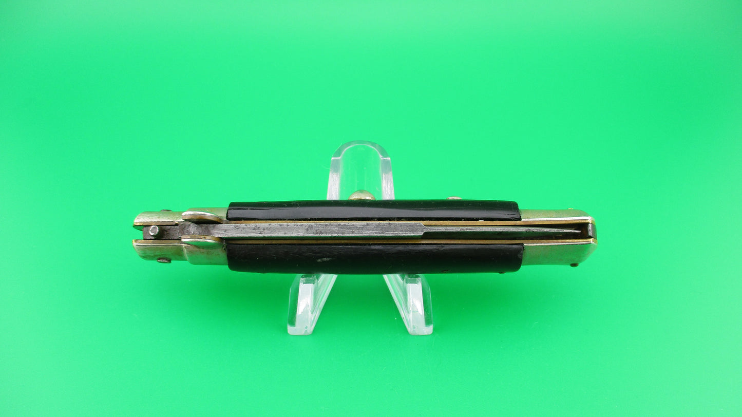 Sterile 21cm Italian Picklock Vintage 1950s Black horn automatic knife