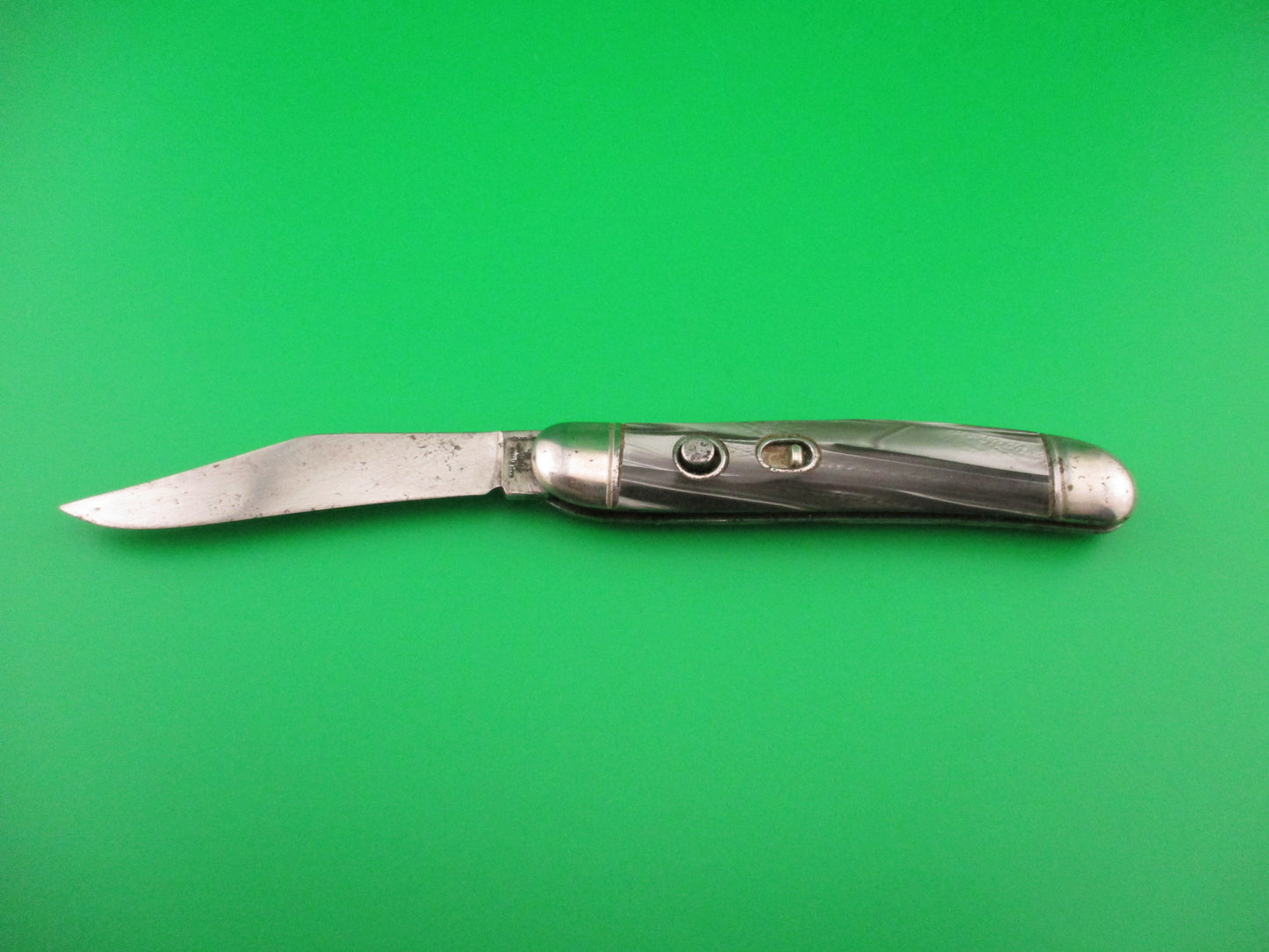 Hammer Brand Imperial Serpentine Utility Jack Gray Pearl celluloid switchblade