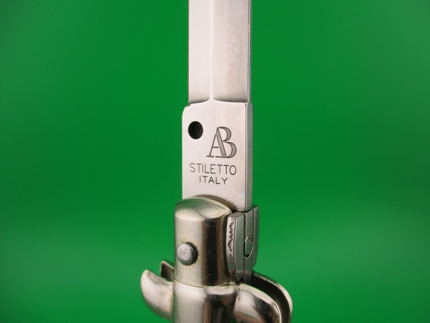 z AB STILETTO ITALY 20cm Italian Swivel bolster Pearlex vintage automatic knife