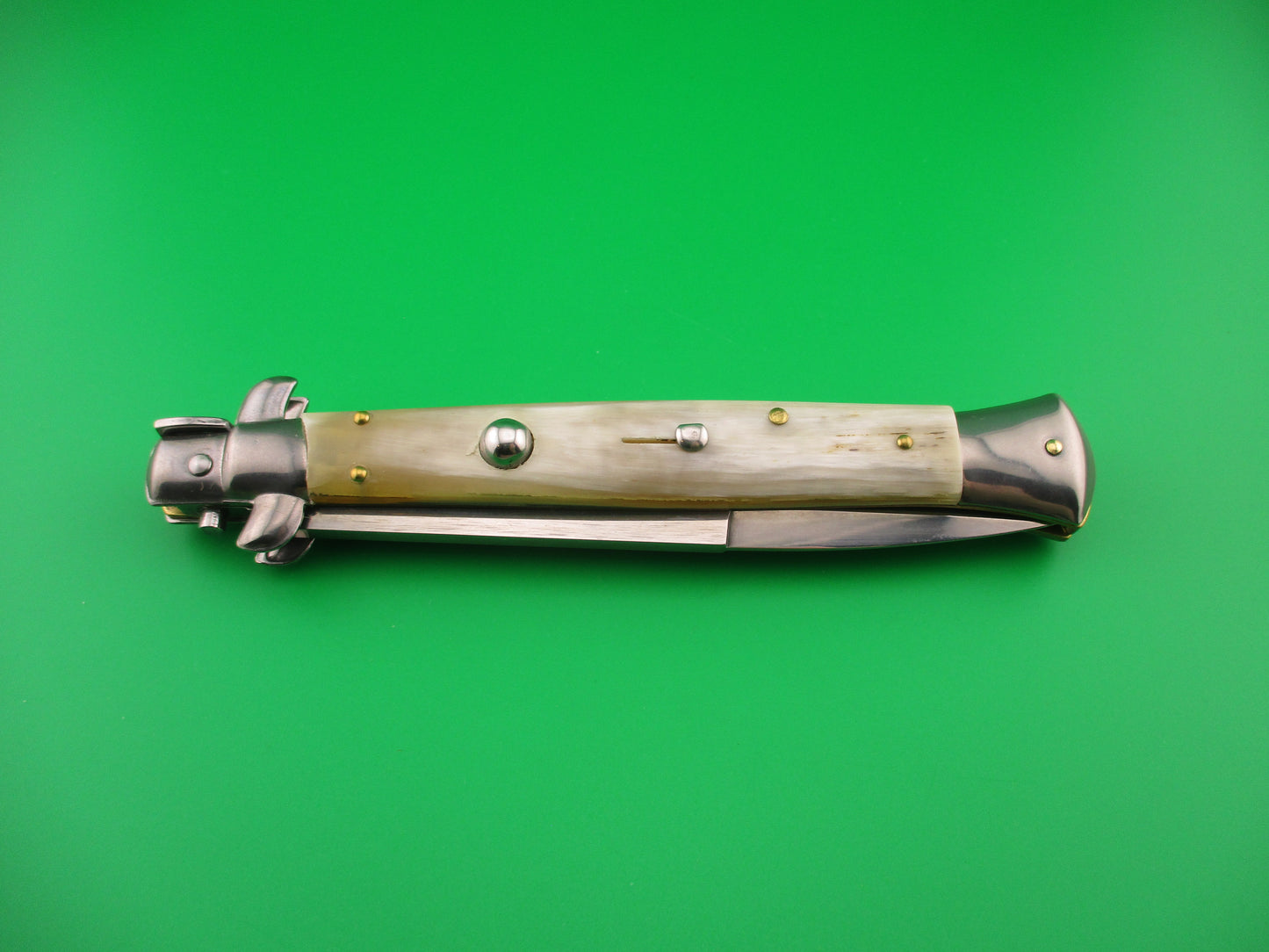 FRANK B ITALY 28cm Italian 11 inch Bayonet Honey Horn swivel bolster automatic knife