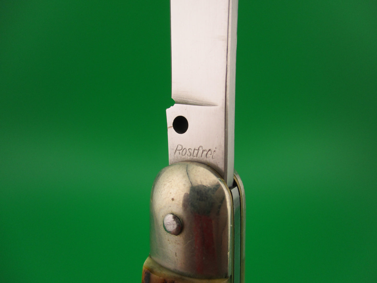 Rostfrei 16cm Italian Stag Cigar Slip joint 1970s vintage switchblade jack knife