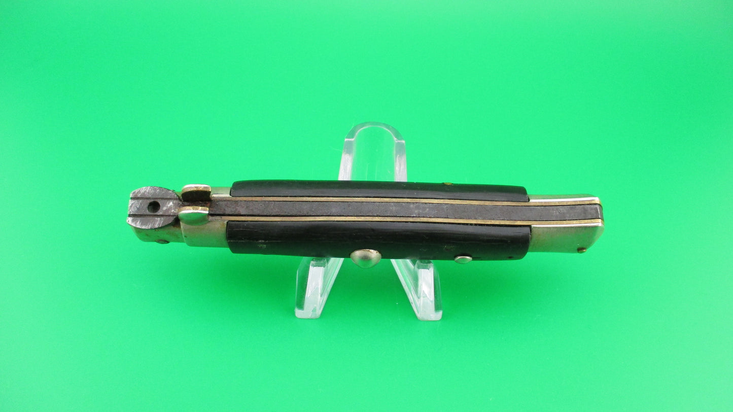 Sterile 21cm Italian Picklock Vintage 1950s Black horn automatic knife