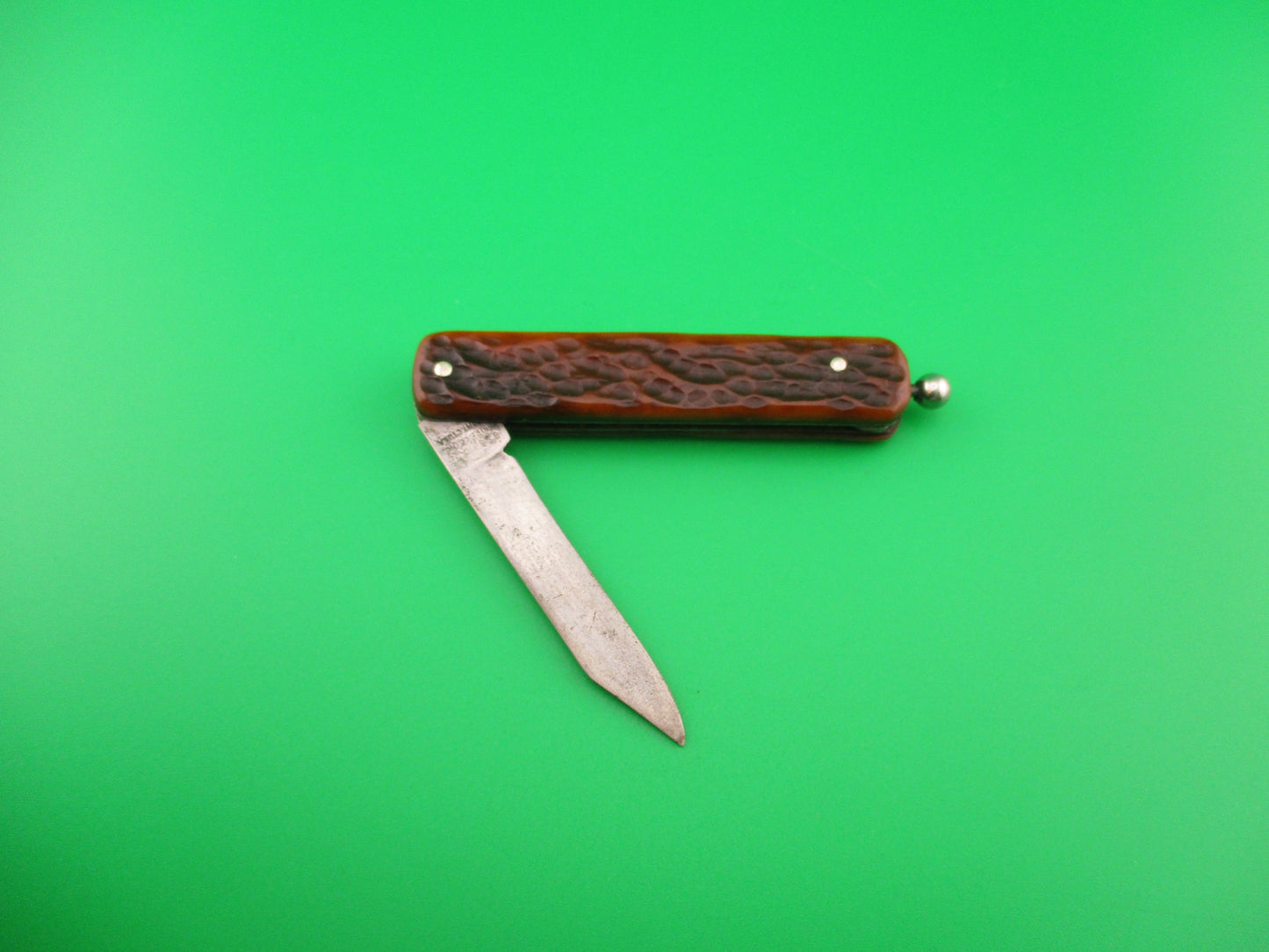 GEO SCHRADE KNIFE CO INC Pullball Vintage 1940s bone automatic knife