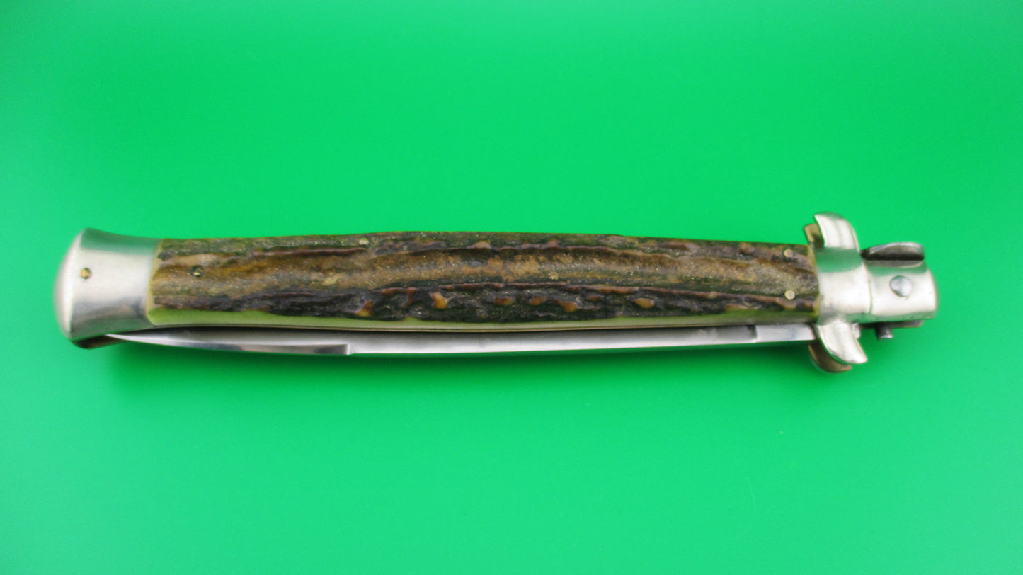 MADE IN ITALY INOXID 33cm Italian Picklock STAG Vintage automatic knife