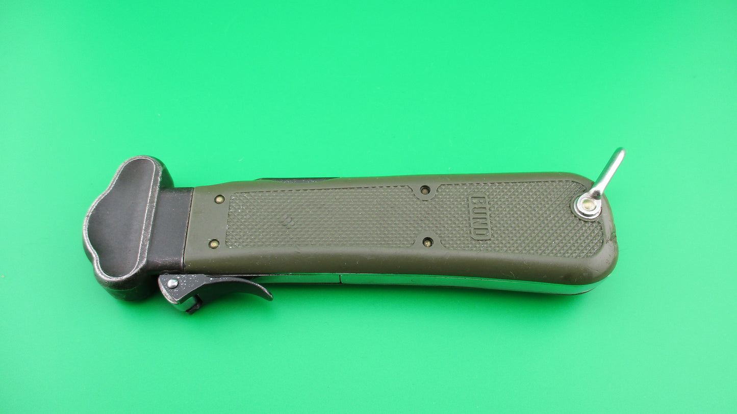 z BUND 26cm German Military Vintage Take Down Gravity knife Green