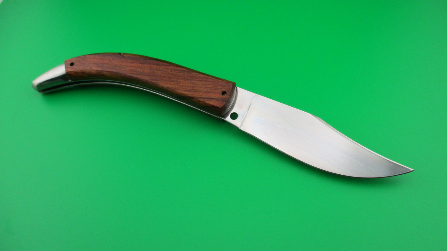 INOX Stiletto 22cm Italian Catalana Wood handle automatic knife
