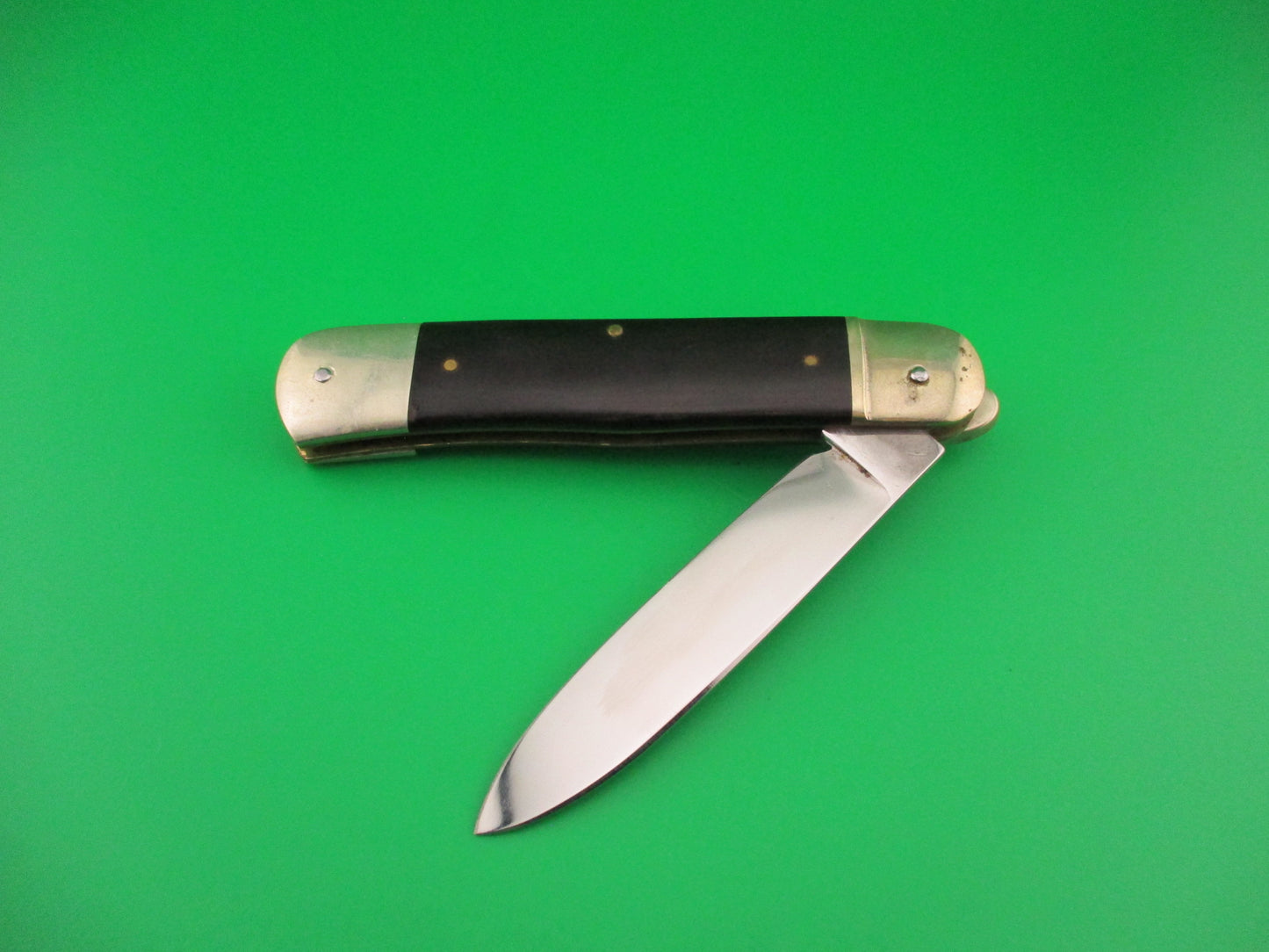 Hubertus Solingen 11cm West Germany Lever Black Micarta automatic knife
