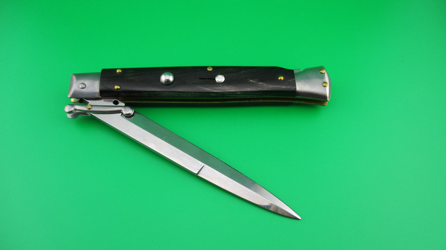 z FRANK B ITALY 28cm Italian Swing Guard Dark Horn automatic knife
