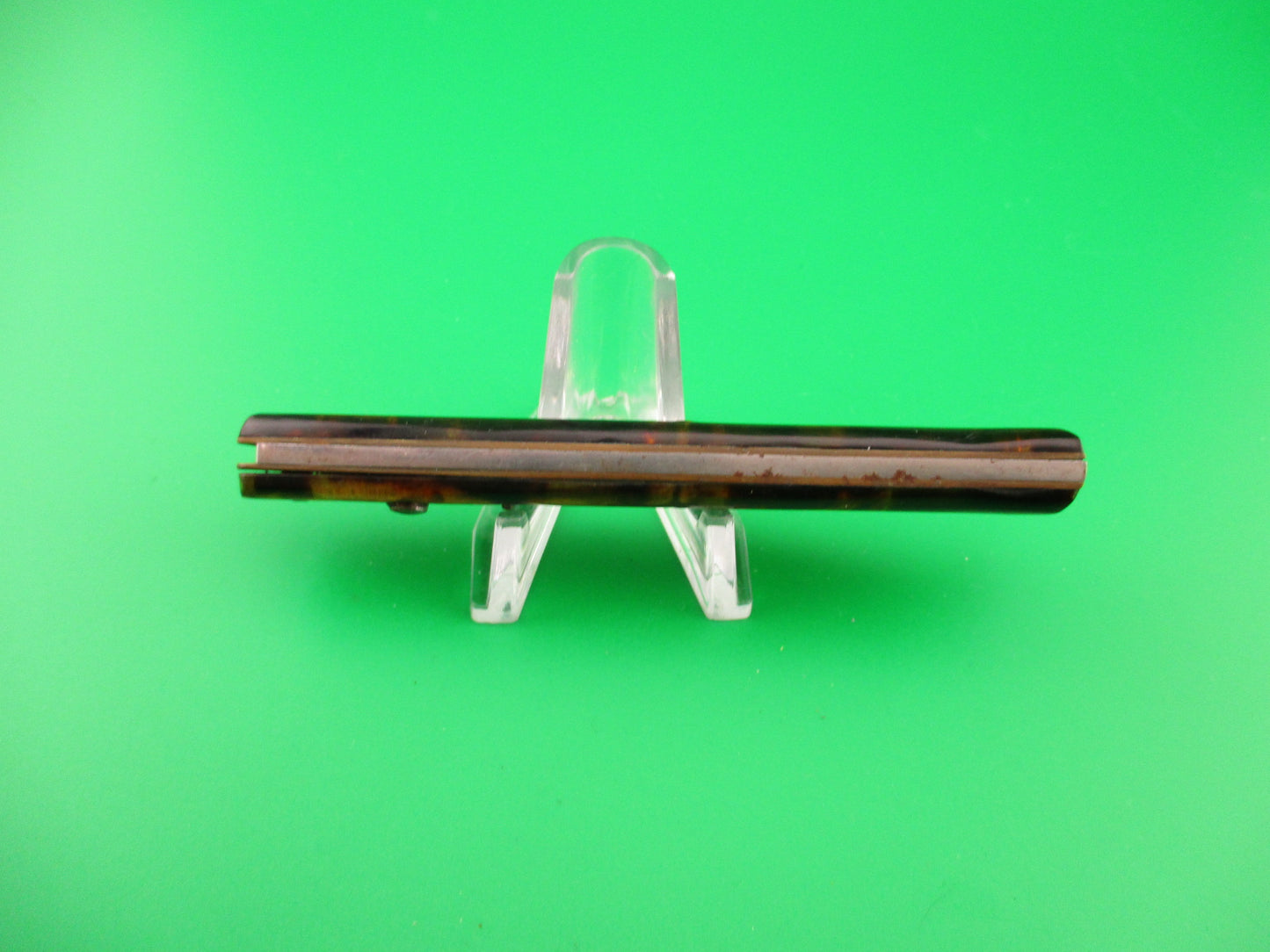 PRESTO Fishtail Tortoise celluloid vintage 1940s automatic knife w COA