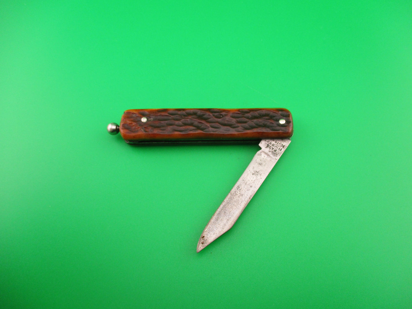 GEO SCHRADE KNIFE CO INC Pullball Vintage 1940s bone automatic knife