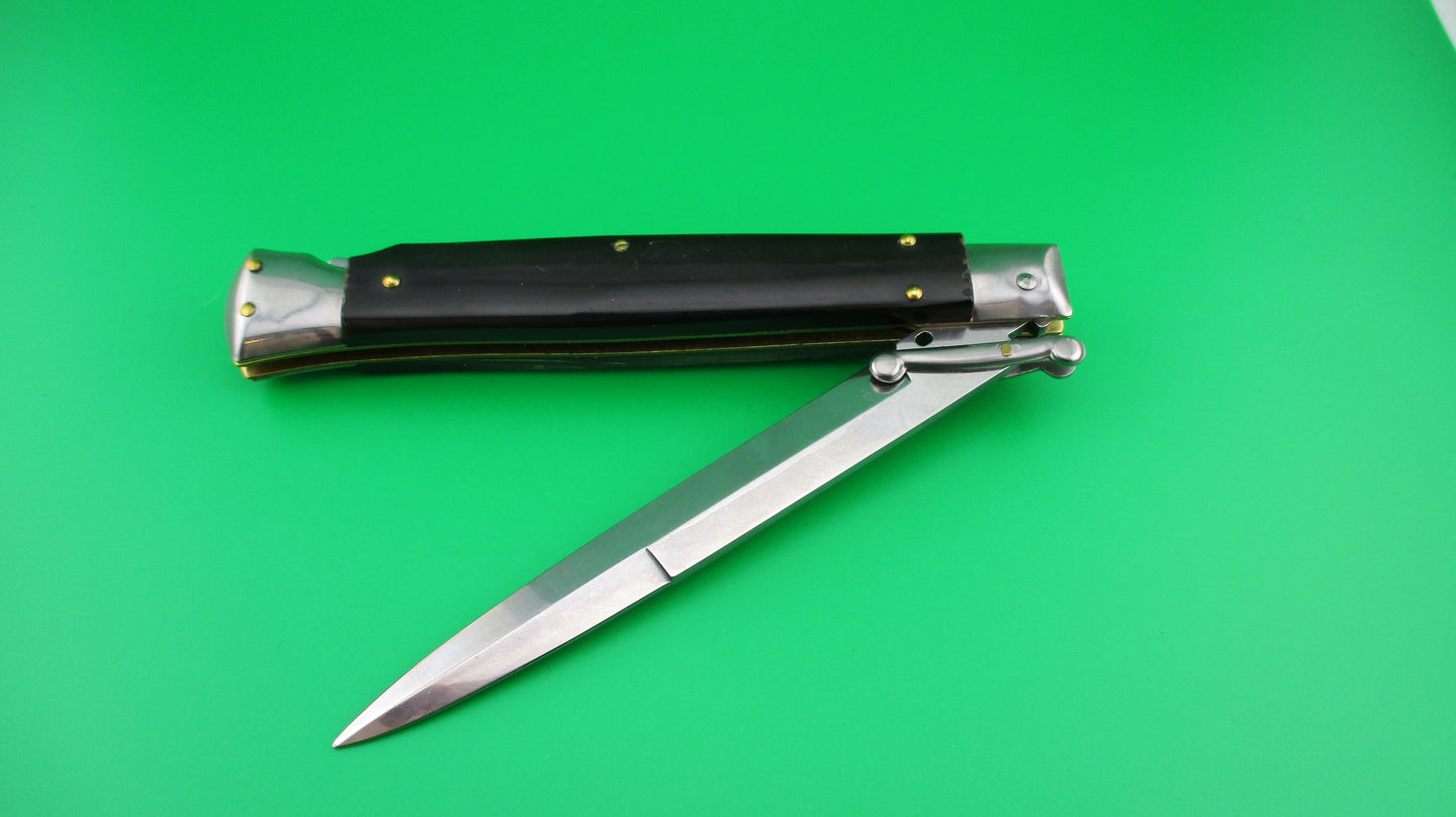 z FRANK B ITALY 28cm Italian Swing Guard Dark Horn automatic knife