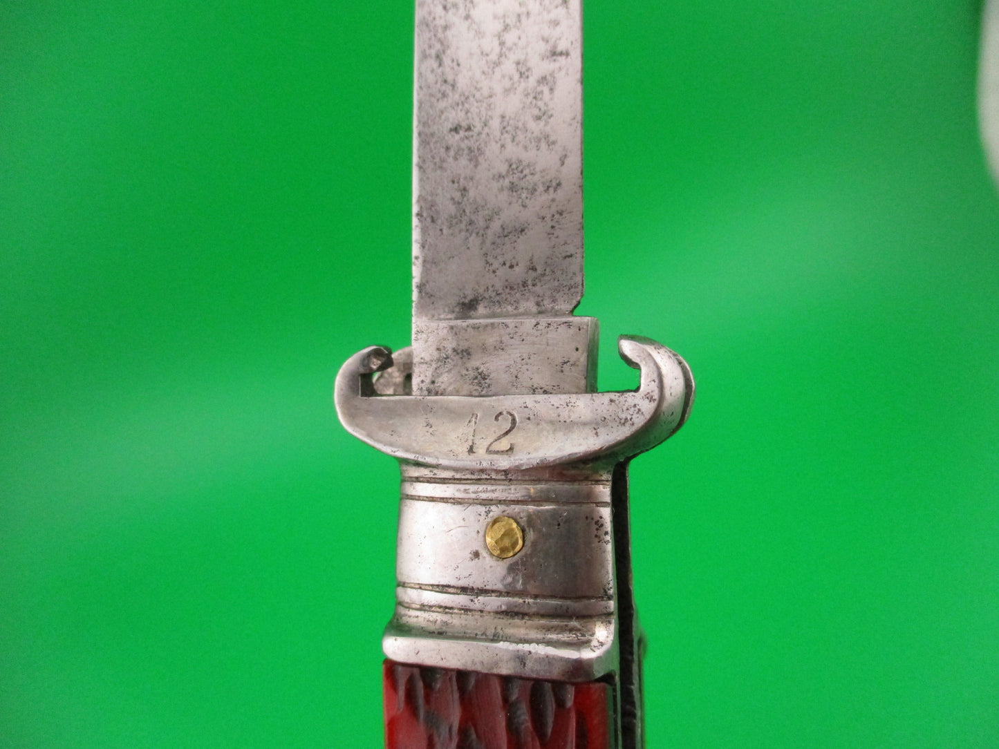 Winchester 20cm German Shell puller Red Bone Johnny Cade style automatic knife