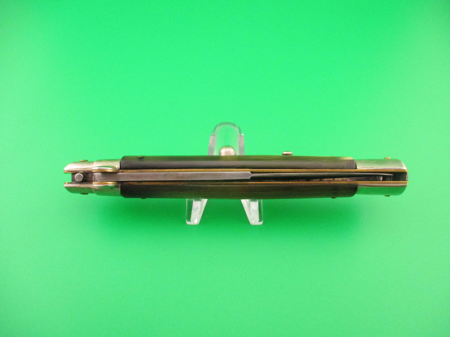 Latama ITALY 28cm Italian Picklock Vintage 1950s Green Horn Bayonet automatic knife