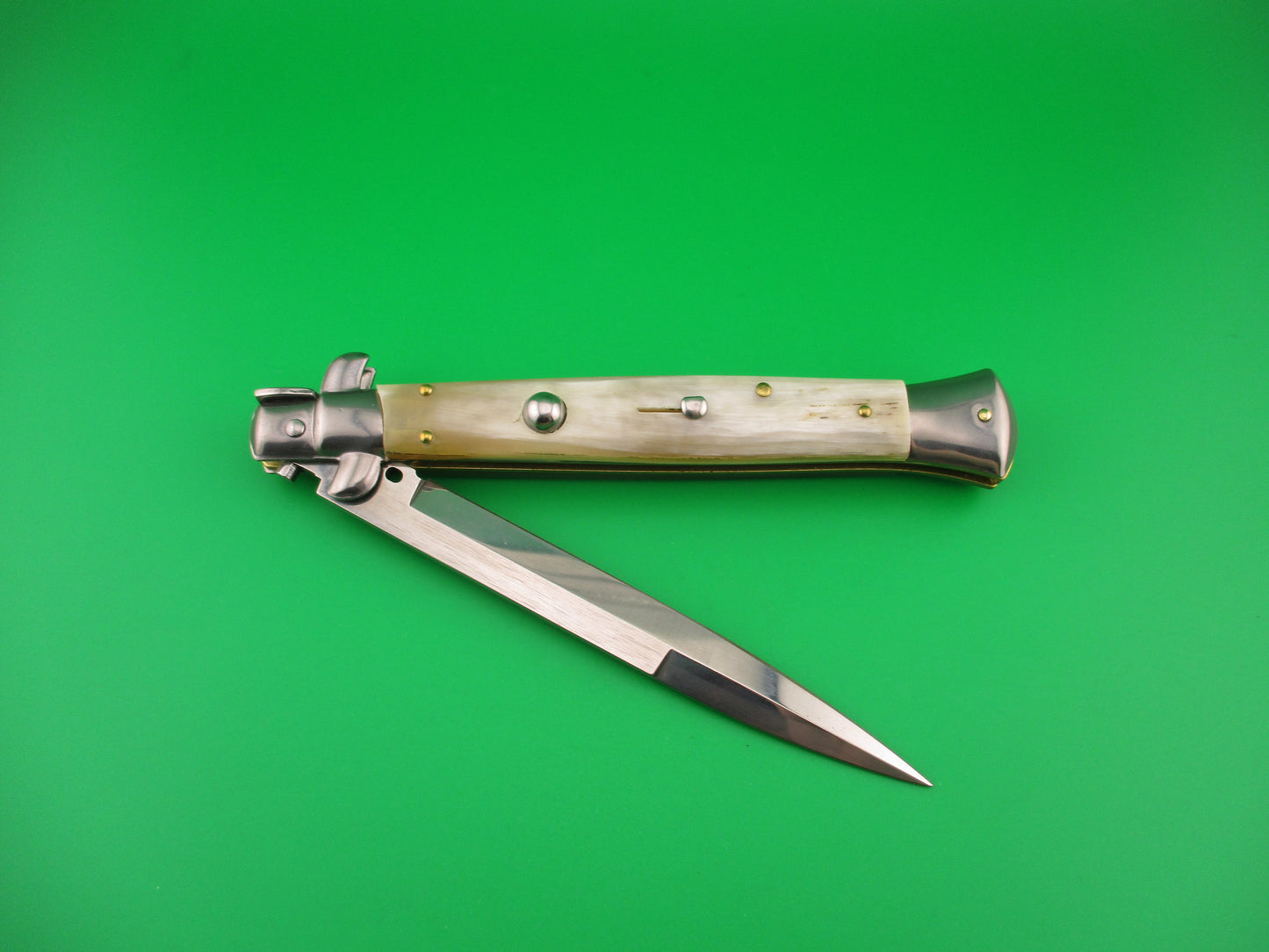 FRANK B ITALY 28cm Italian 11 inch Bayonet Honey Horn swivel bolster automatic knife