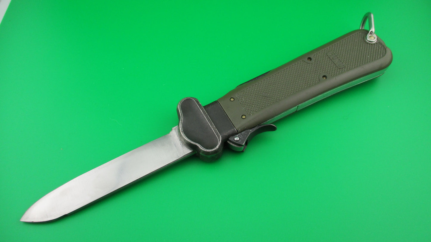 z BUND 26cm German Military Vintage Take Down Gravity knife Green