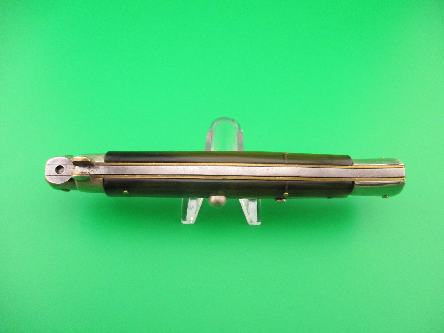 Latama ITALY 28cm Italian Picklock Vintage 1950s Green Horn Bayonet automatic knife