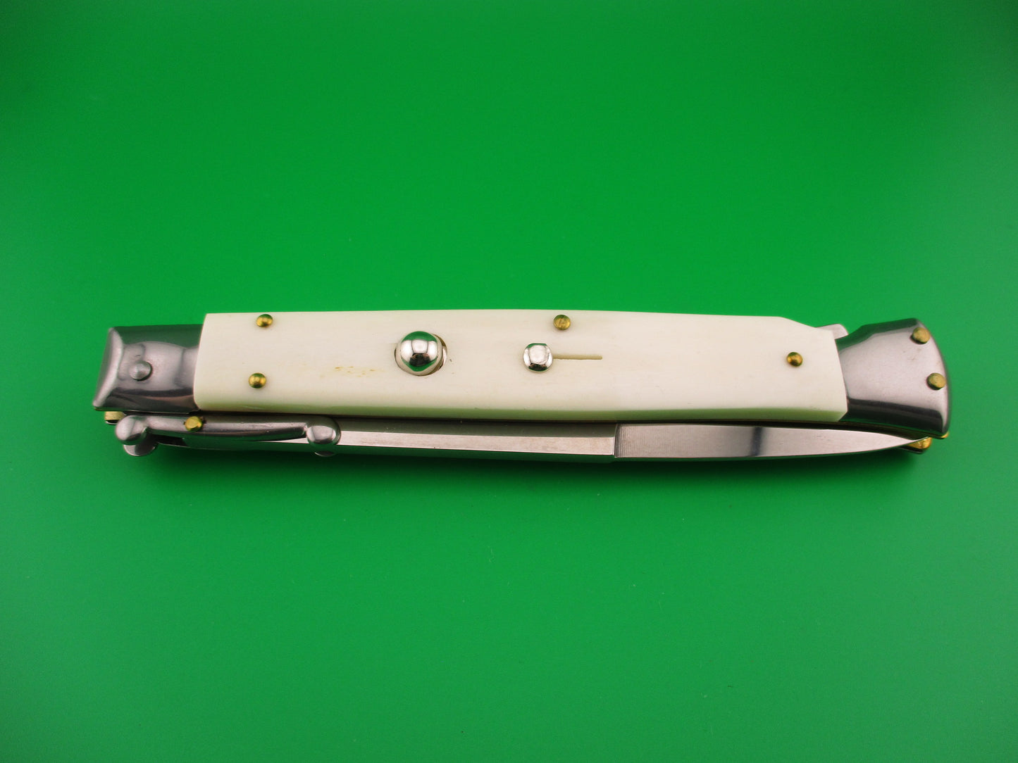 FRANK B ITALY 28cm Italian Swing Guard Ivory Camel bone automatic knife