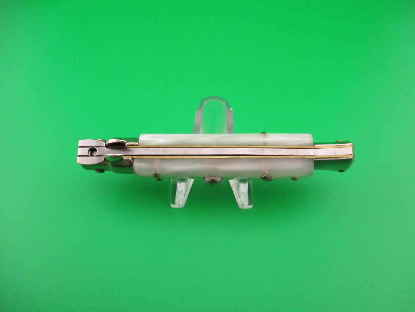 z AB STILETTO ITALY 20cm Italian Swivel bolster Pearlex vintage automatic knife