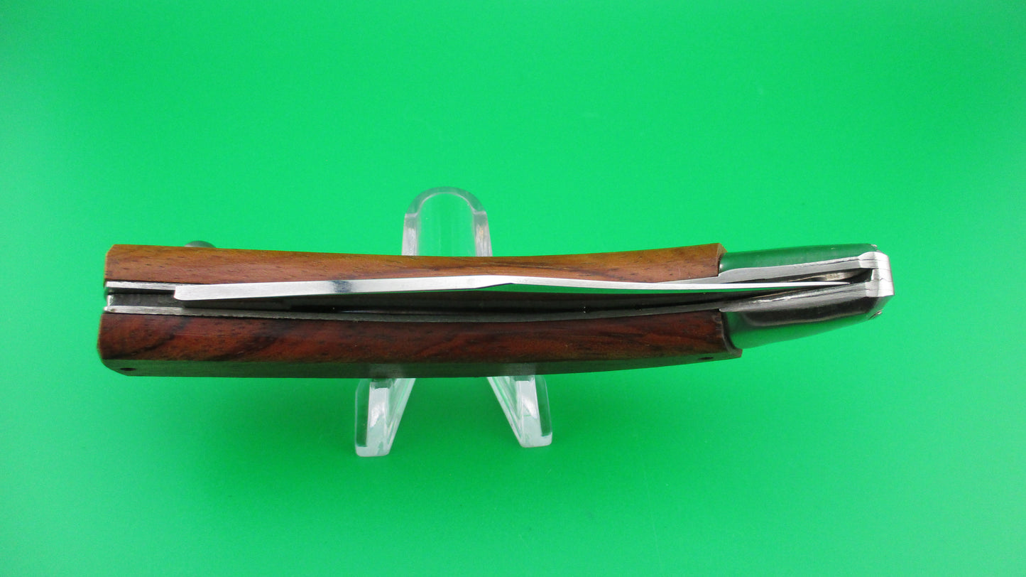 INOX Stiletto 22cm Italian Catalana Wood handle automatic knife