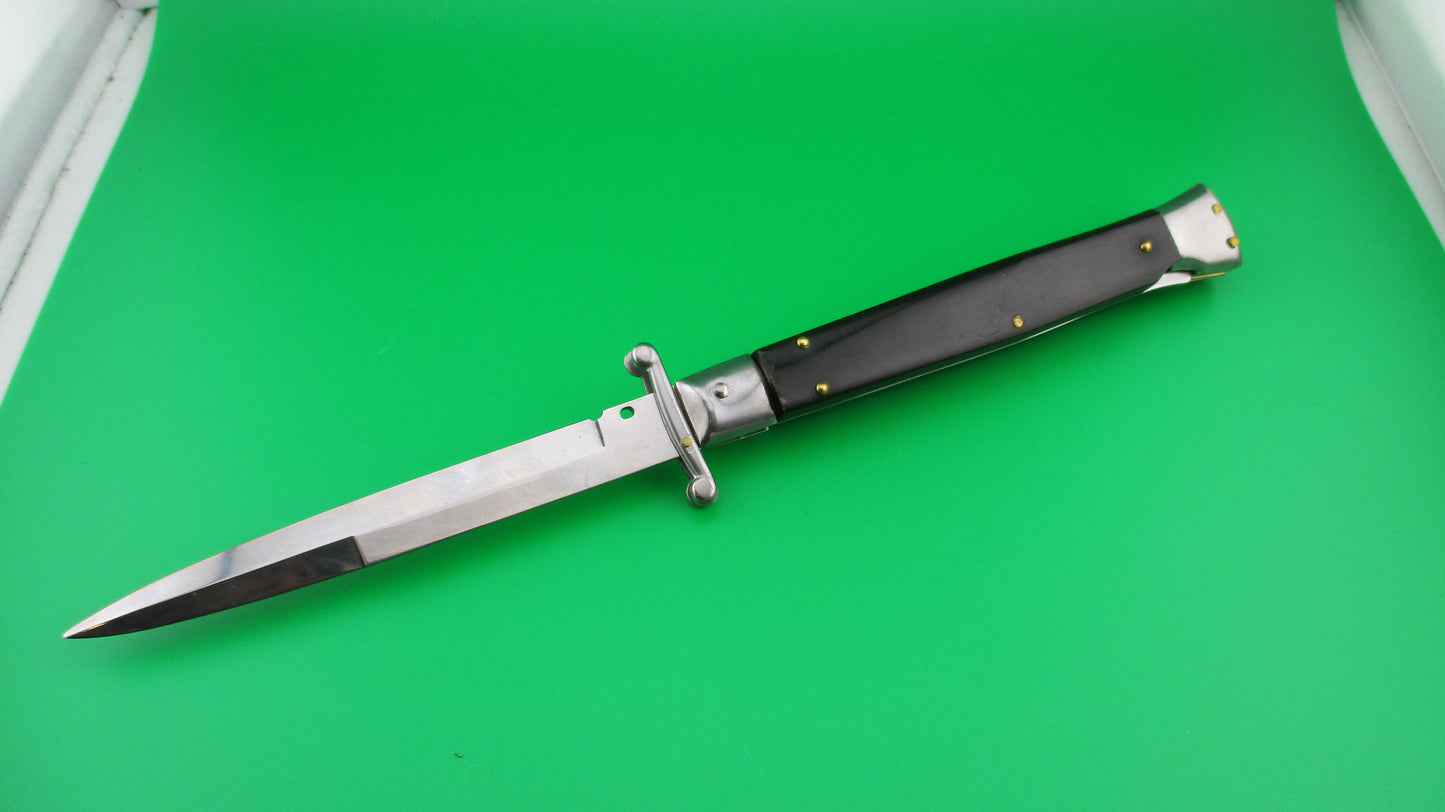 z FRANK B ITALY 28cm Italian Swing Guard Dark Horn automatic knife