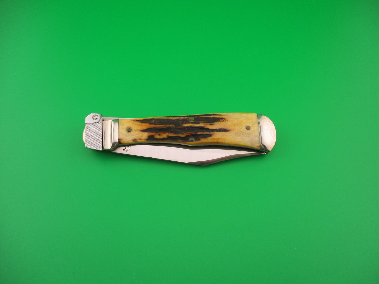 Aerial AC MFG Co Marinette, WIS Stag Lever K112 switchblade knife