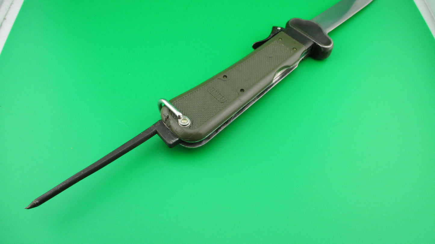 z BUND 26cm German Military Vintage Take Down Gravity knife Green