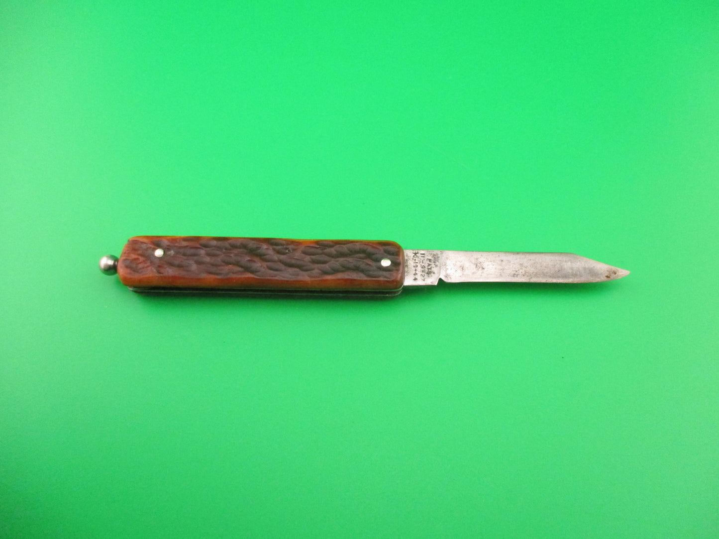 GEO SCHRADE KNIFE CO INC Pullball Vintage 1940s bone automatic knife