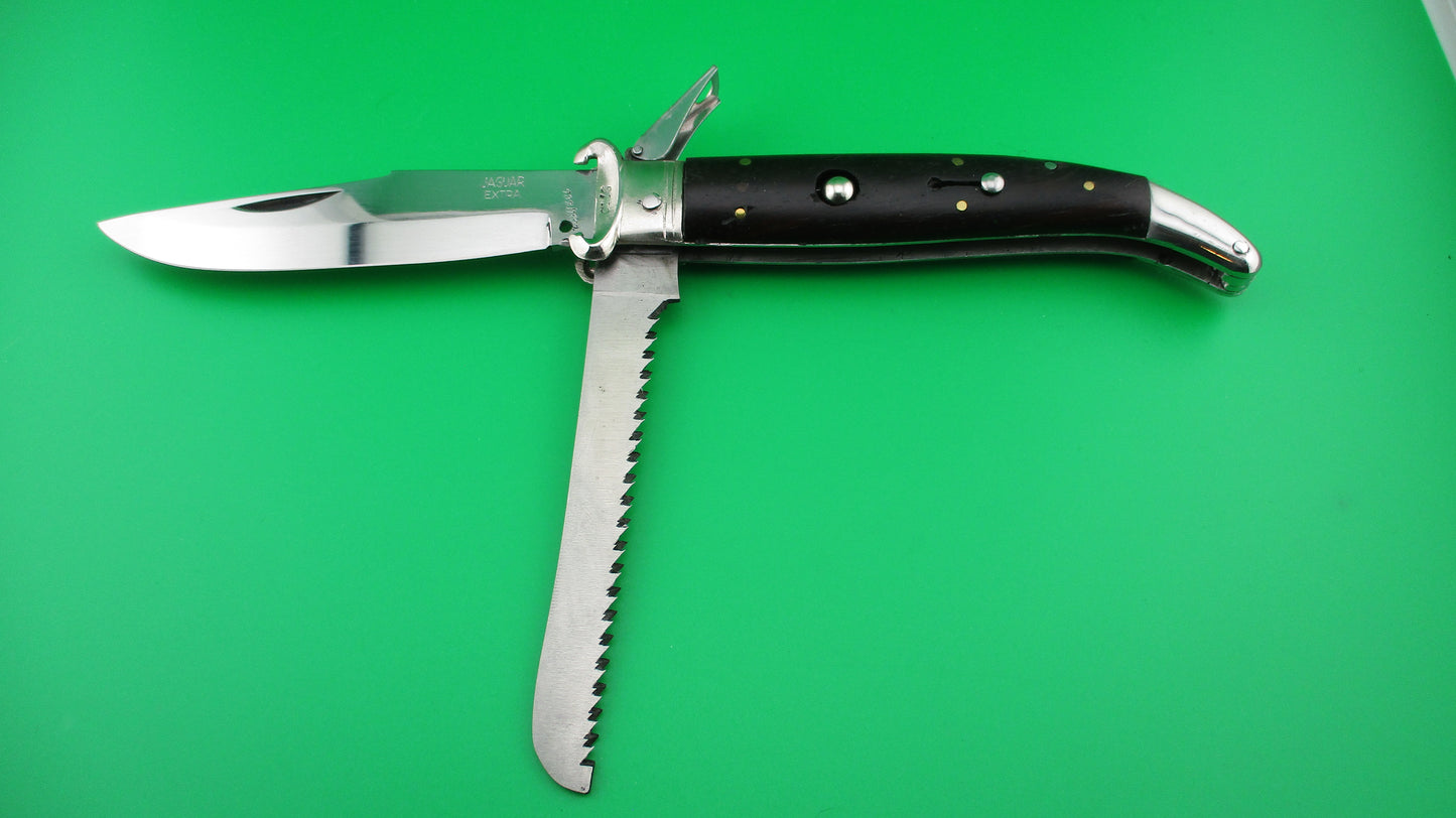 JAGUAR EXTRA Rostfrei (slant) 25cm Italian Shell puller Fulcrum release 2 blade automatic