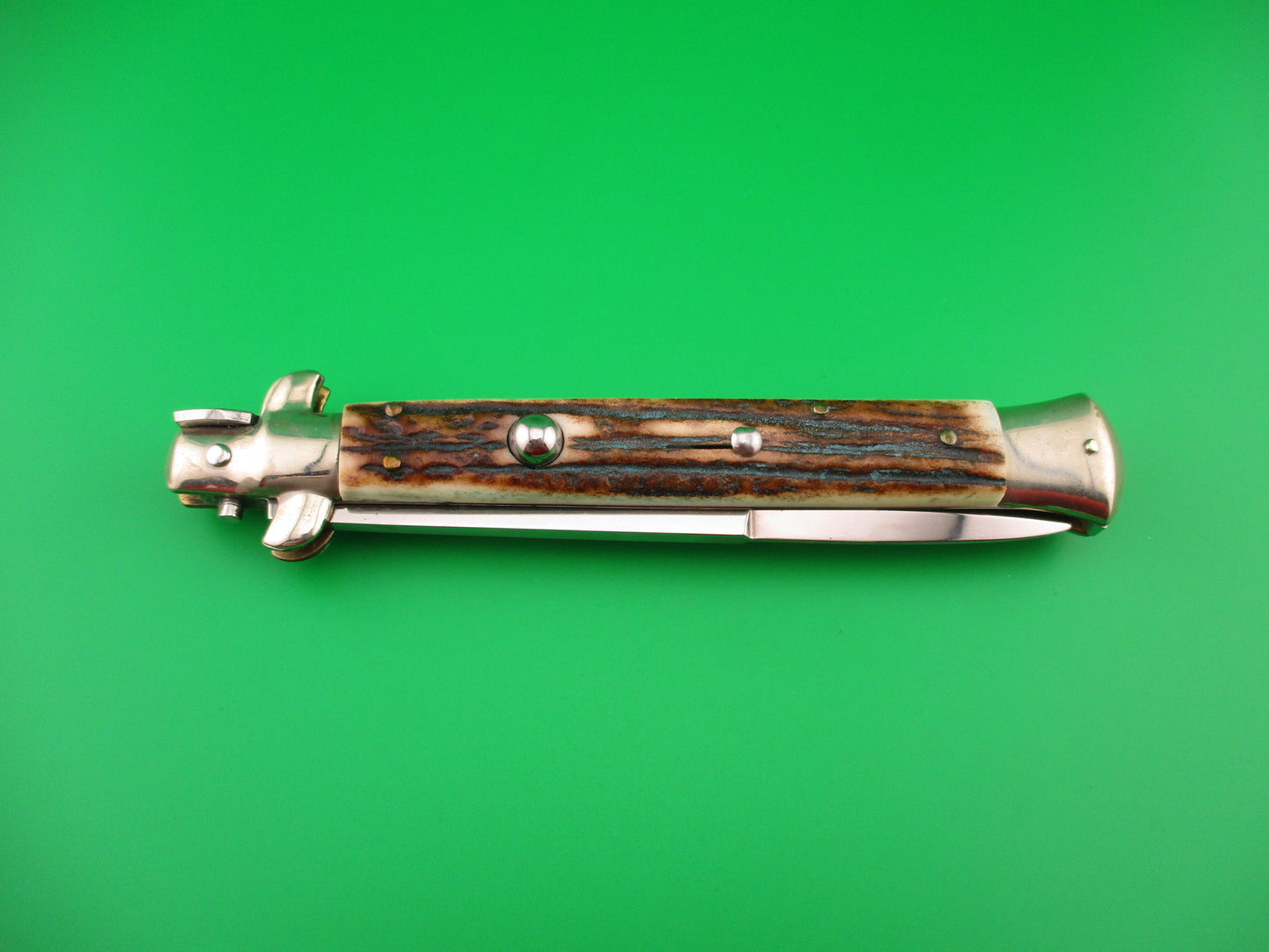 AGA CAMPOLIN MANIAGO ITALY 2017 28cm Italian Picklock stag automatic knife