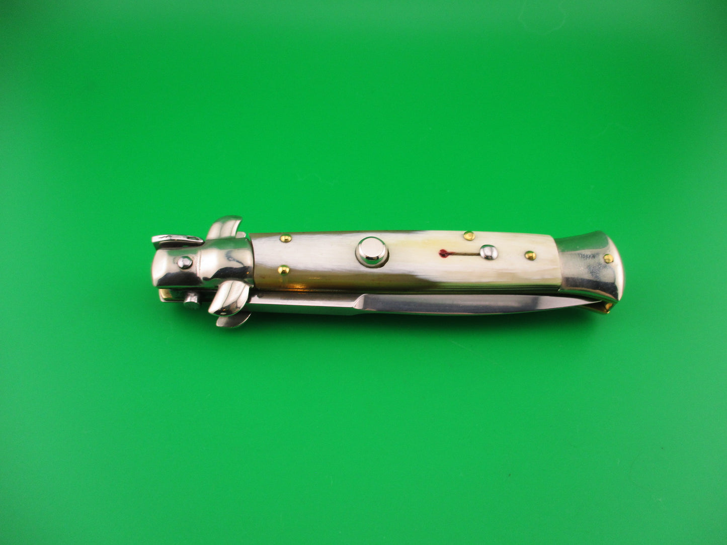 Walt's Latama ITALY (cat stamp) 23cm Italian stiletto Brazilian horn automatic knife