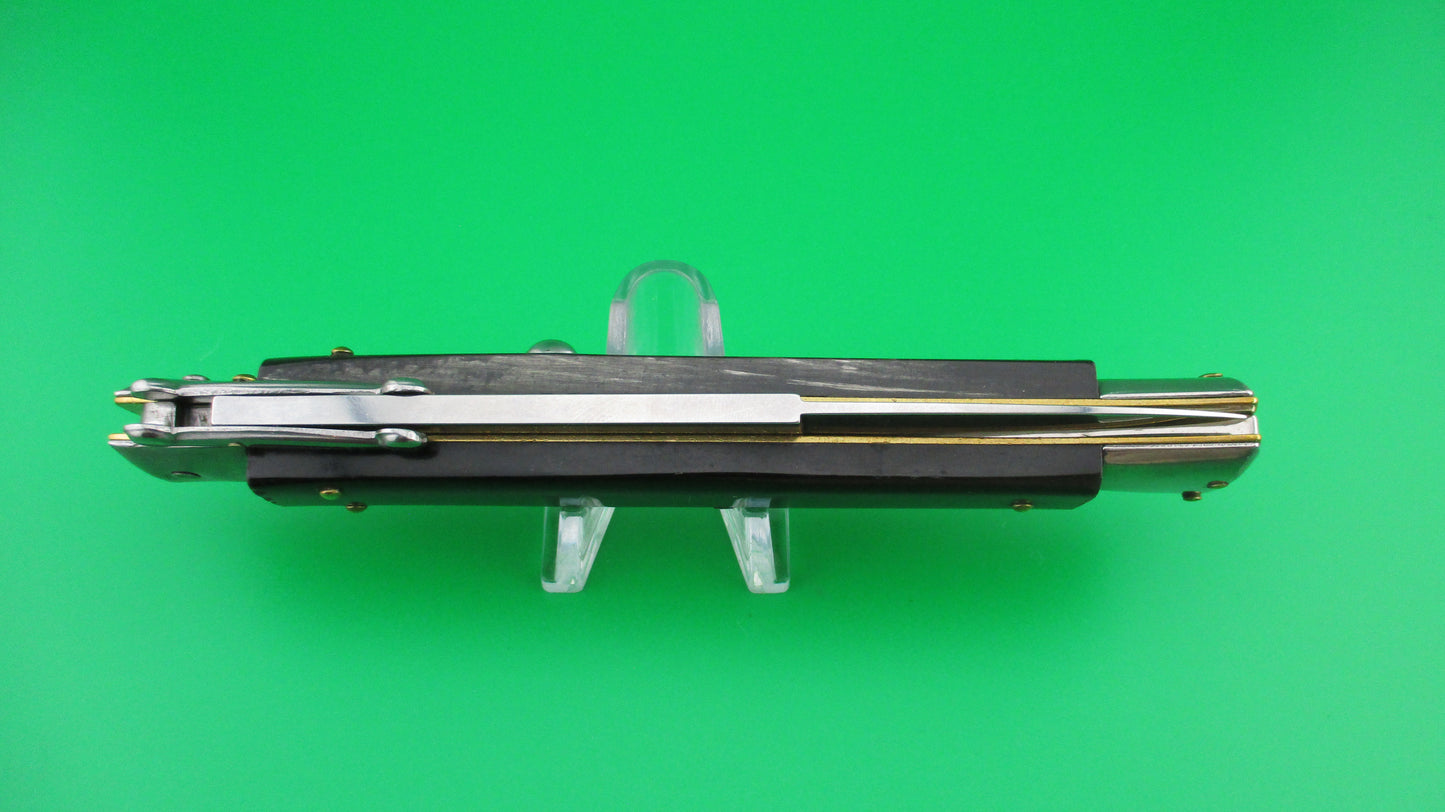 z FRANK B ITALY 28cm Italian Swing Guard Dark Horn automatic knife