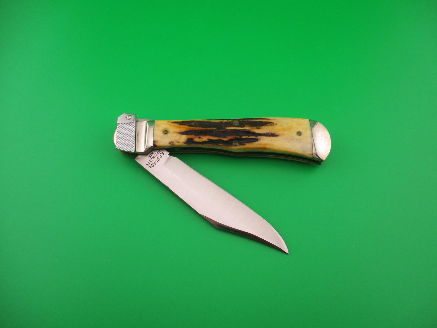Aerial AC MFG Co Marinette, WIS Stag Lever K112 switchblade knife