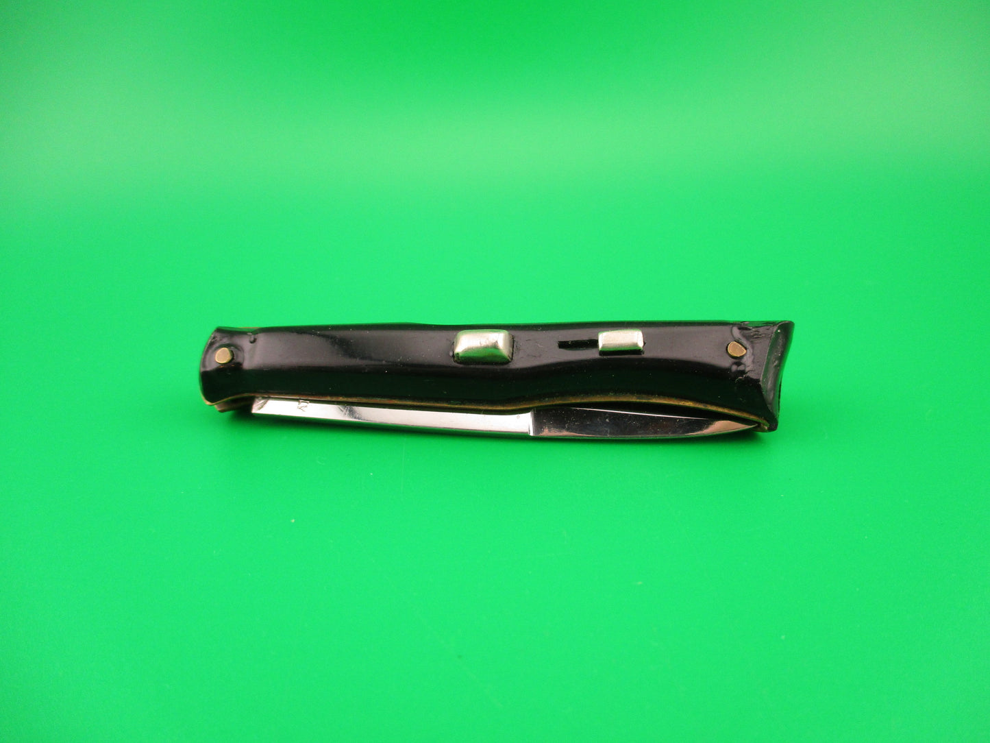 MADE ITALY INOX PATS PEND 15cm Italian Black rare Bayonet blade switchblade knife