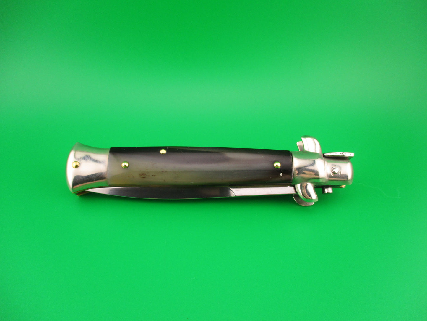 Walt's Latama ITALY (cat stamp) 23cm Italian stiletto Brazilian horn automatic knife