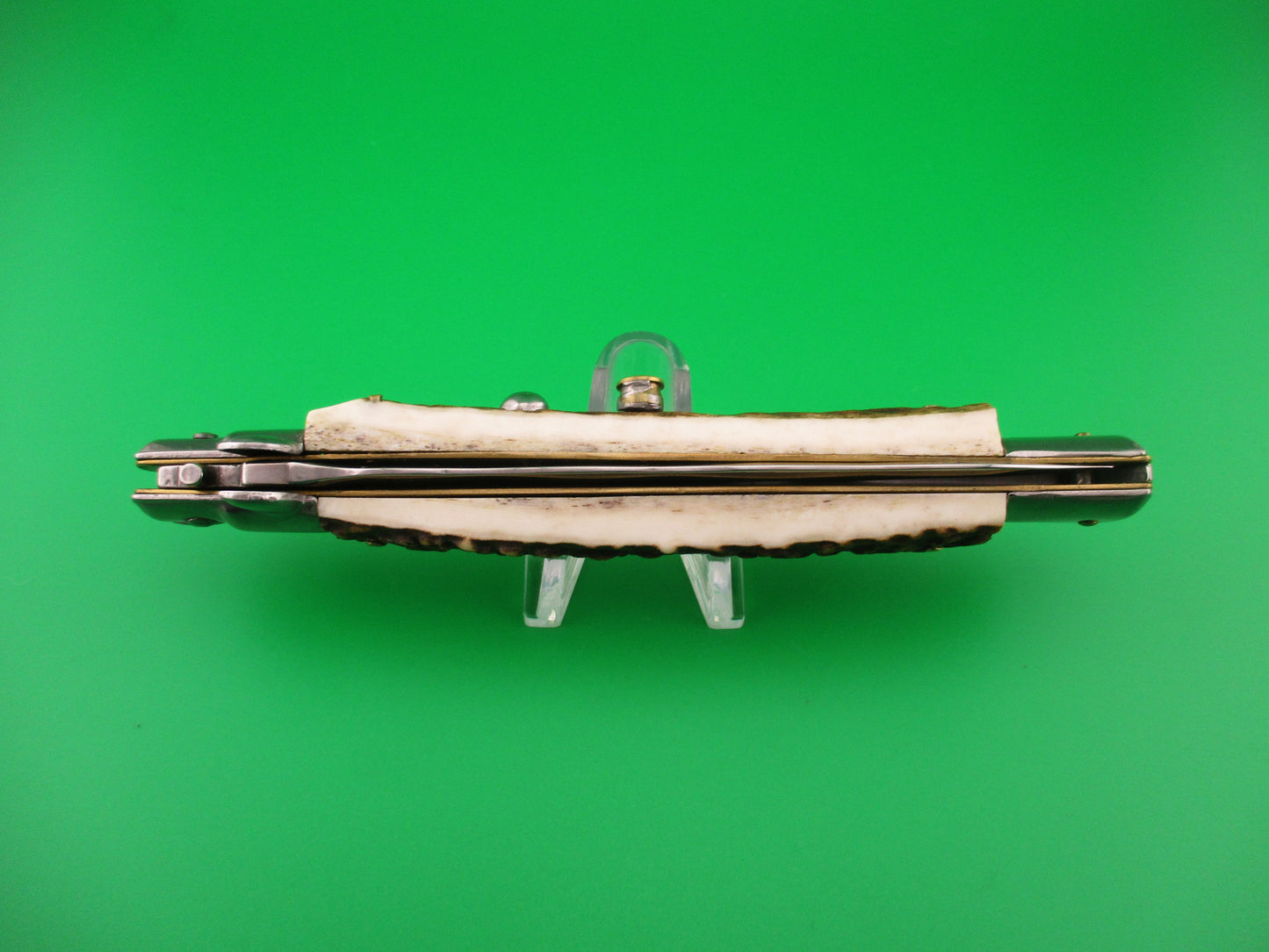 FRANK B ITALY 28cm Italian Picklock Stag KRIS blade automatic knife Bullet safety