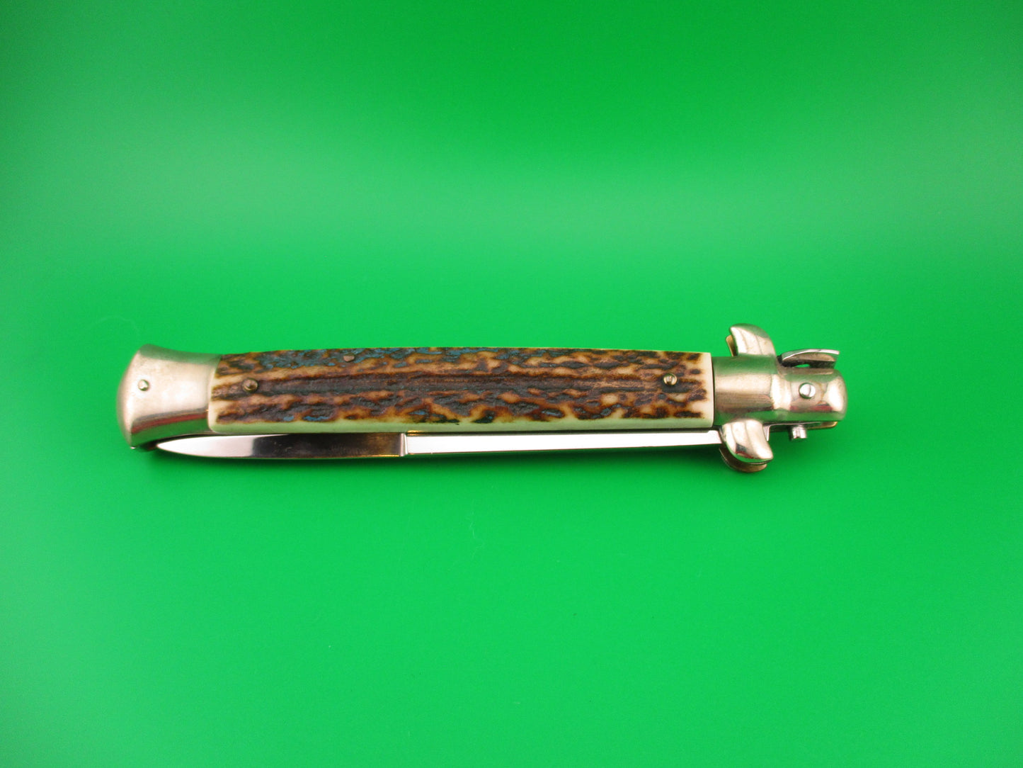 AGA CAMPOLIN MANIAGO ITALY 2017 28cm Italian Picklock stag automatic knife