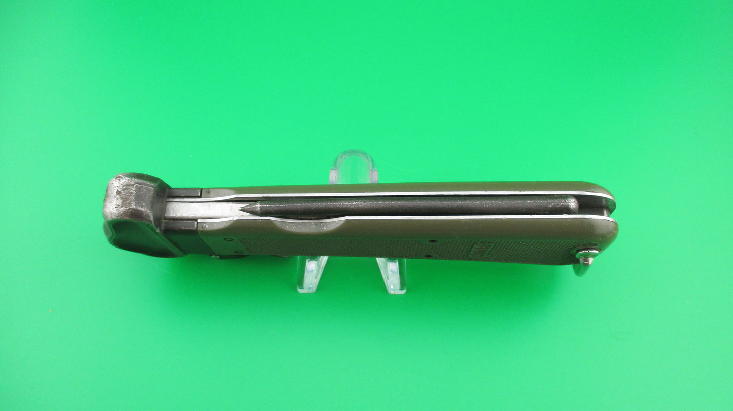 z BUND 26cm German Military Vintage Take Down Gravity knife Green