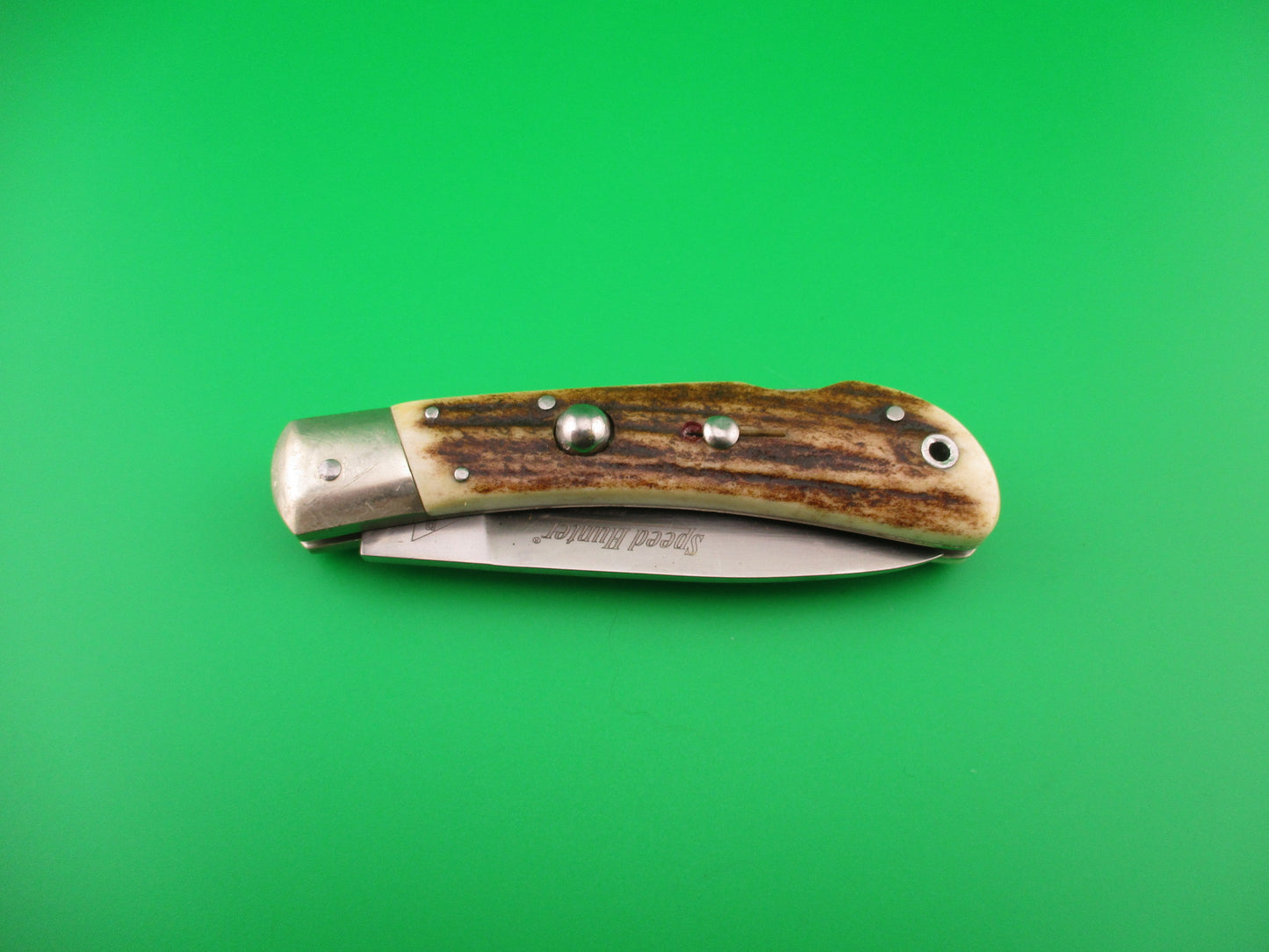 AKC MADE IN ITALY STAINLESS STEEL 18cm Italian Stag Speed Hunter First Run automatic knife