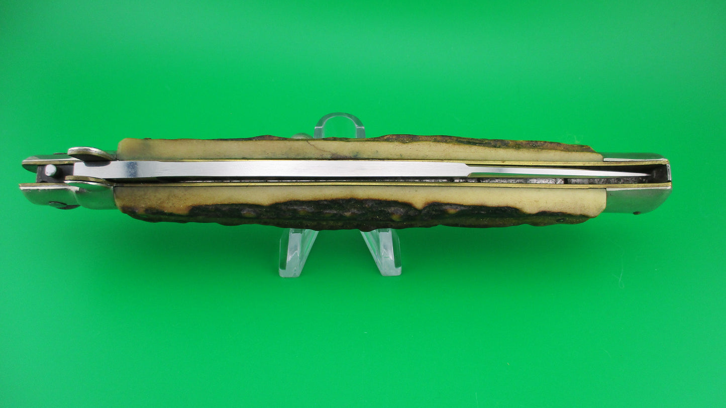 MADE IN ITALY INOXID 33cm Italian Picklock STAG Vintage automatic knife